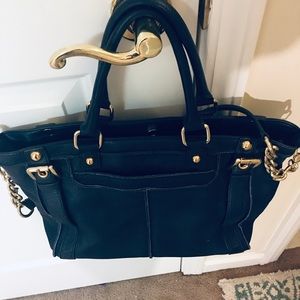 ✔️Steven by Steve Madden Deep Teal Leather Satchel with Shoulder Strap